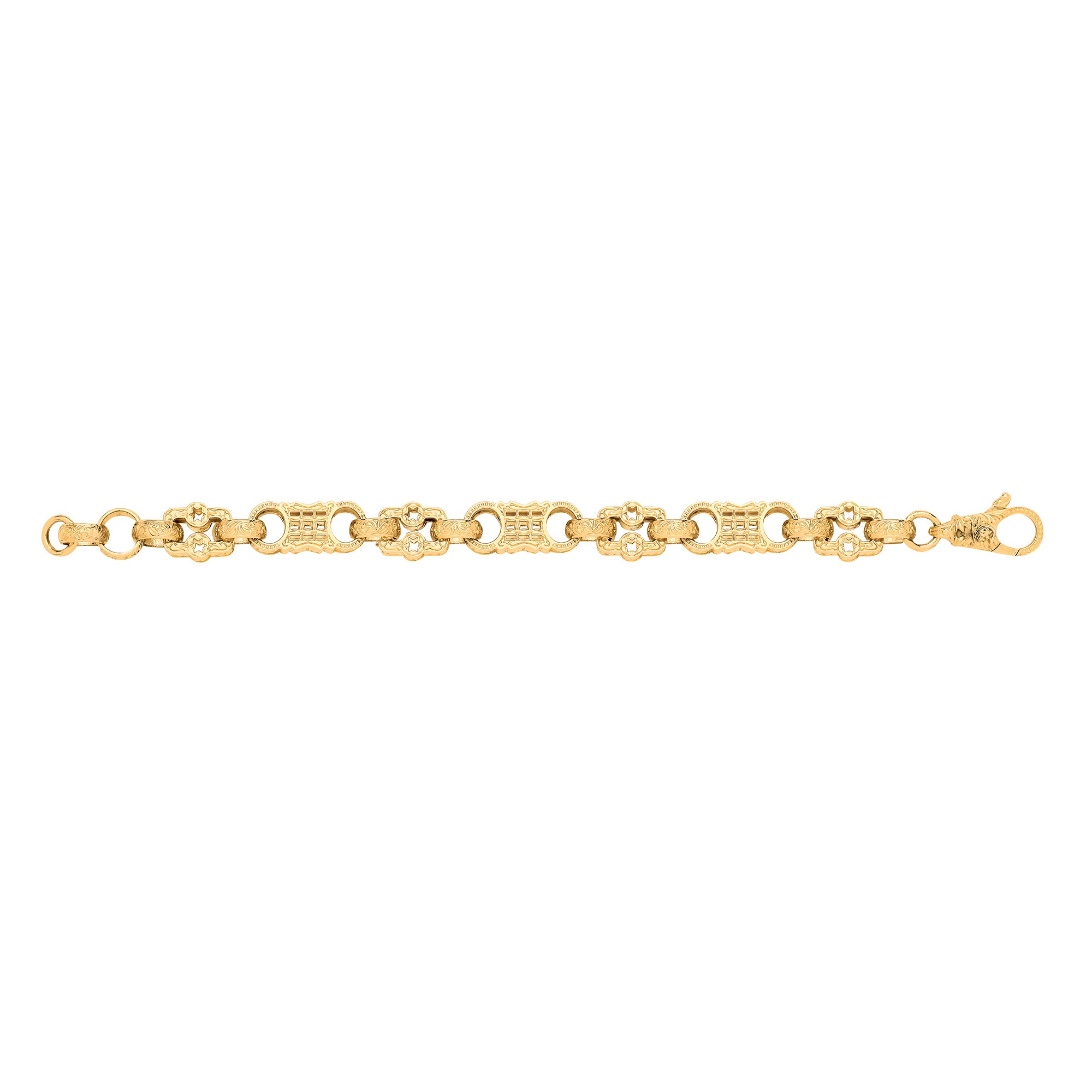 Y/G Stars & Bars Gents Large Link Bracelet