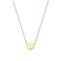 Y/G Rolo Chain with Heart, 18" Necklace