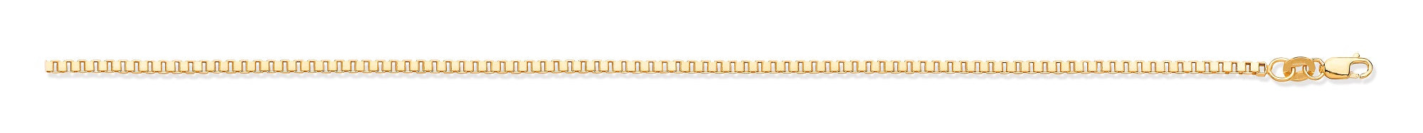Y/G 2.1mm Hollow Square Cut Box Chain