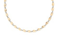 Y, W/G Oval Tubes 18" Necklace