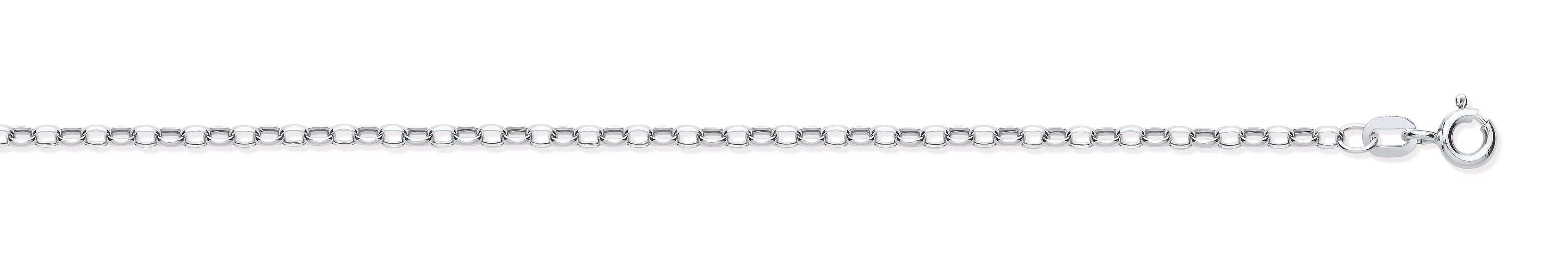 W/G 2.2mm Hollow Diamond Cut Belcher Chain