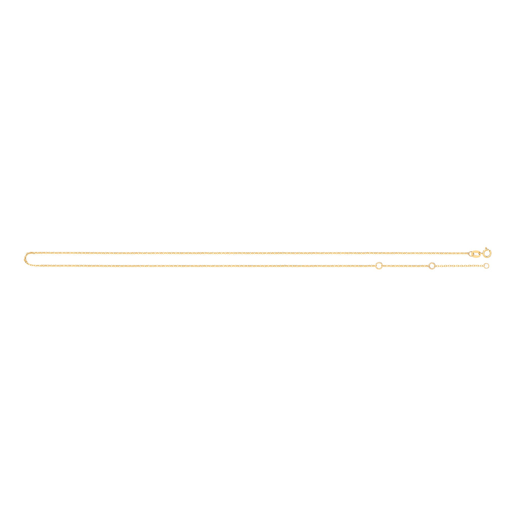18ct Y/G 0.9mm D/C Belcher Chain - view 2
