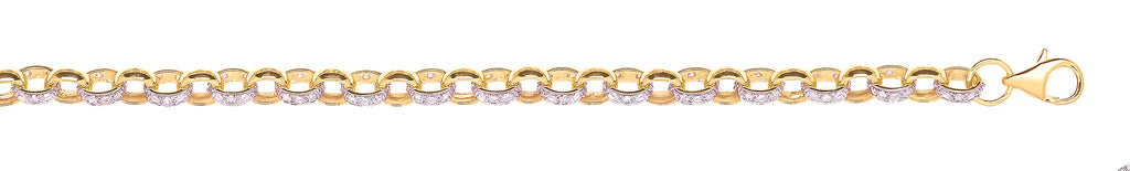Y/G 8.0mm Plain & Cz Belcher 8.3mm Chain