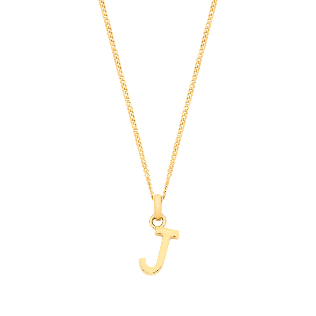 Y/G Small Plain INITIAL on 18" Curb Chain - view 10