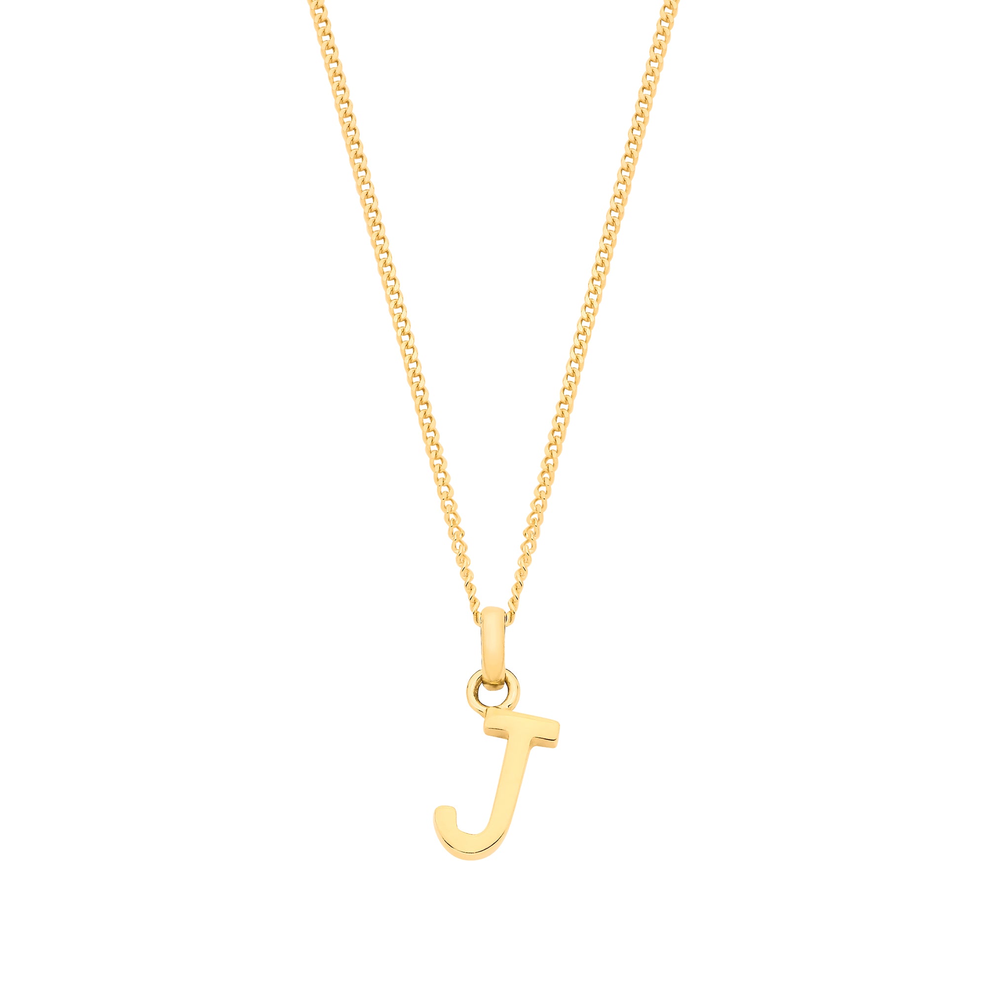 Y/G Small Plain INITIAL on 18" Curb Chain - view 10