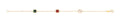 Y/G Rubover Squares, White, Red & Green 18"Necklace/07" Bracelet