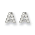 Y/G Cz Initail Stud Earrings