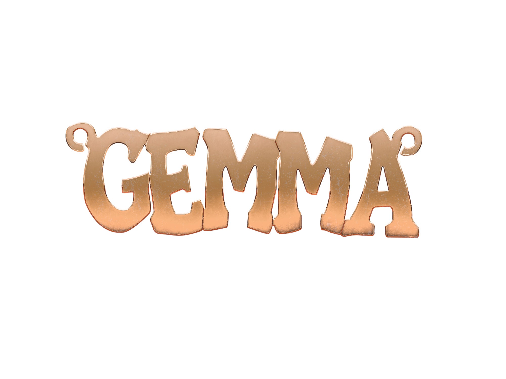 9ct Gold Large Hip Hop Style Nameplate