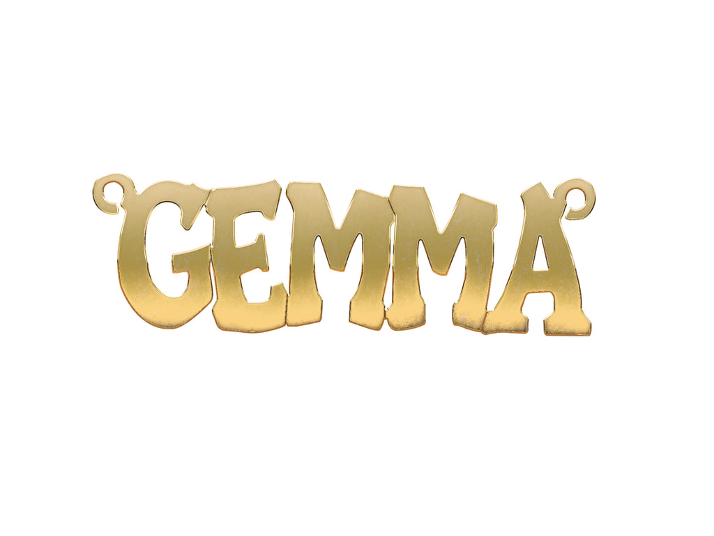 9ct Gold Large Hip Hop Style Nameplate - view 3