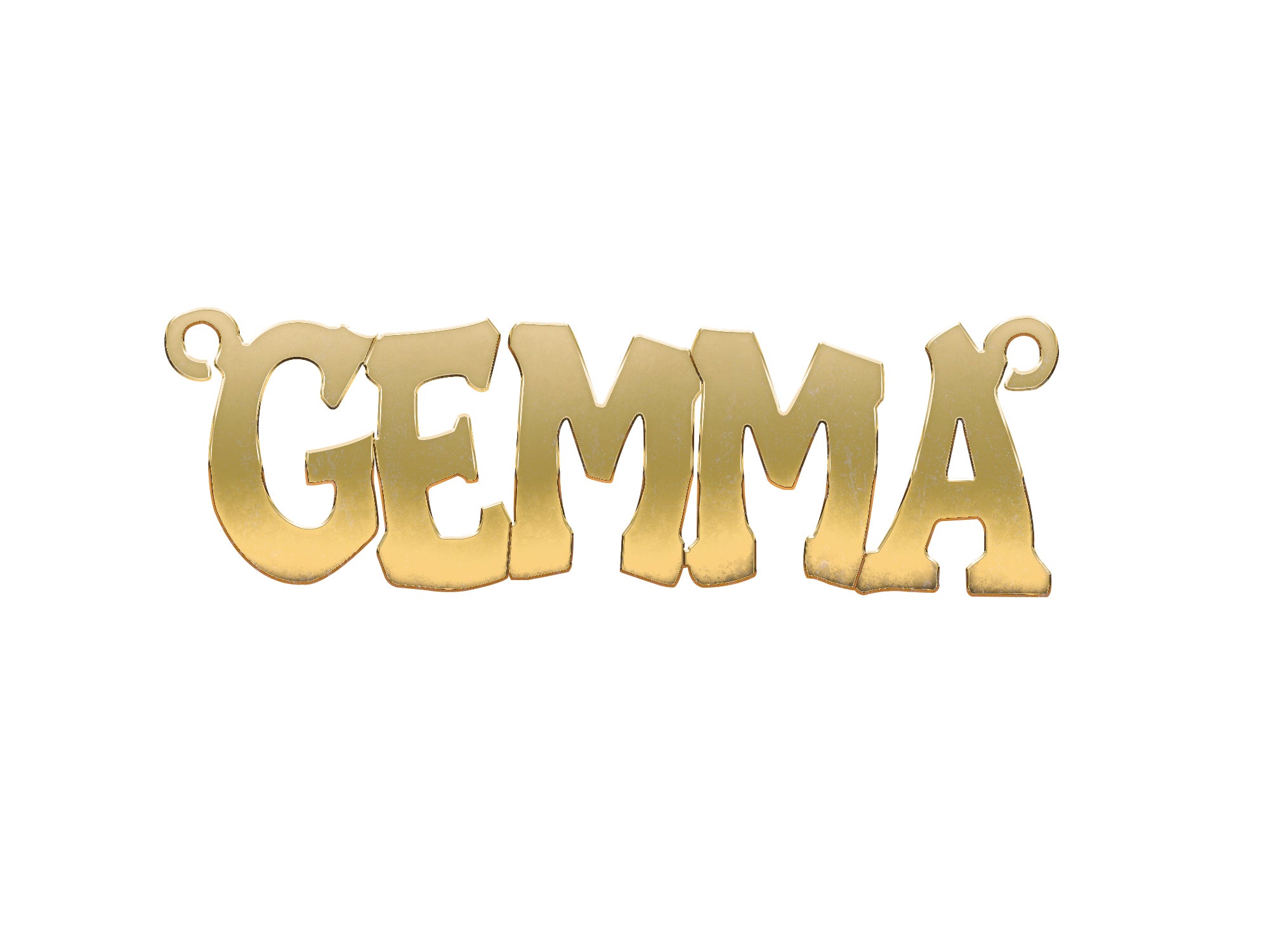 9ct Gold Large Hip Hop Style Nameplate - view 3
