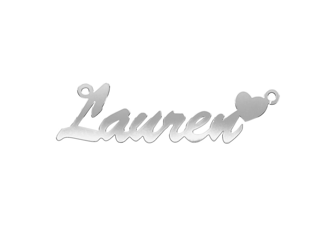 9ct Gold Script Heart Nameplate - view 2