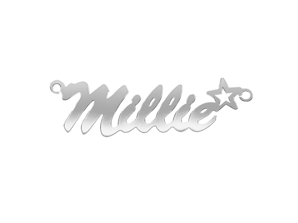 9ct Gold Script Star Nameplate - view 2