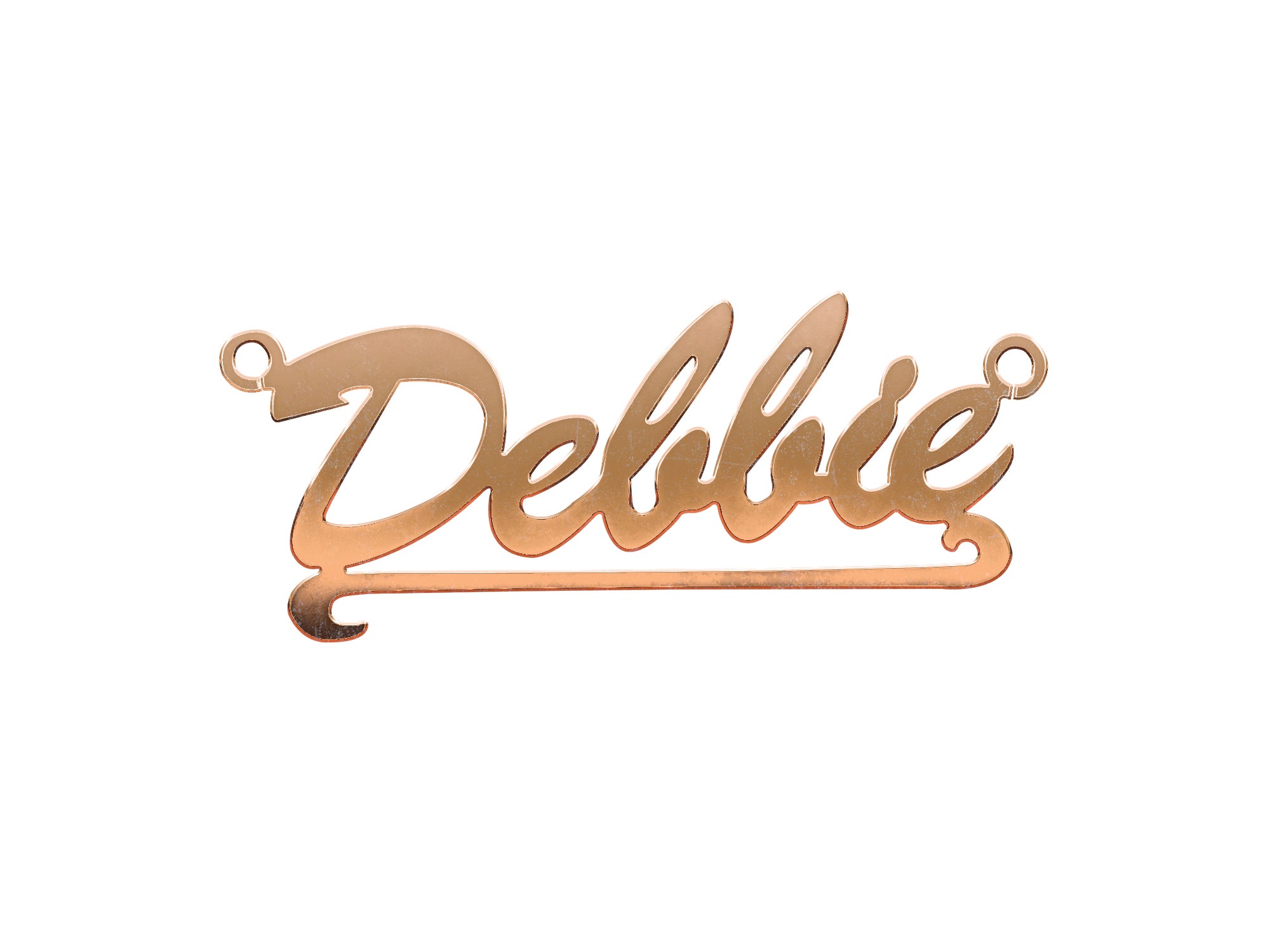 9ct Gold Script Scroll Nameplate