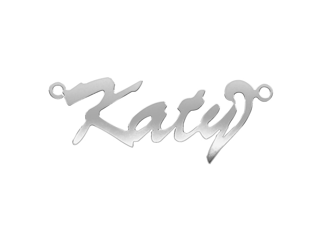 9ct Gold Script Curl Nameplate - view 2