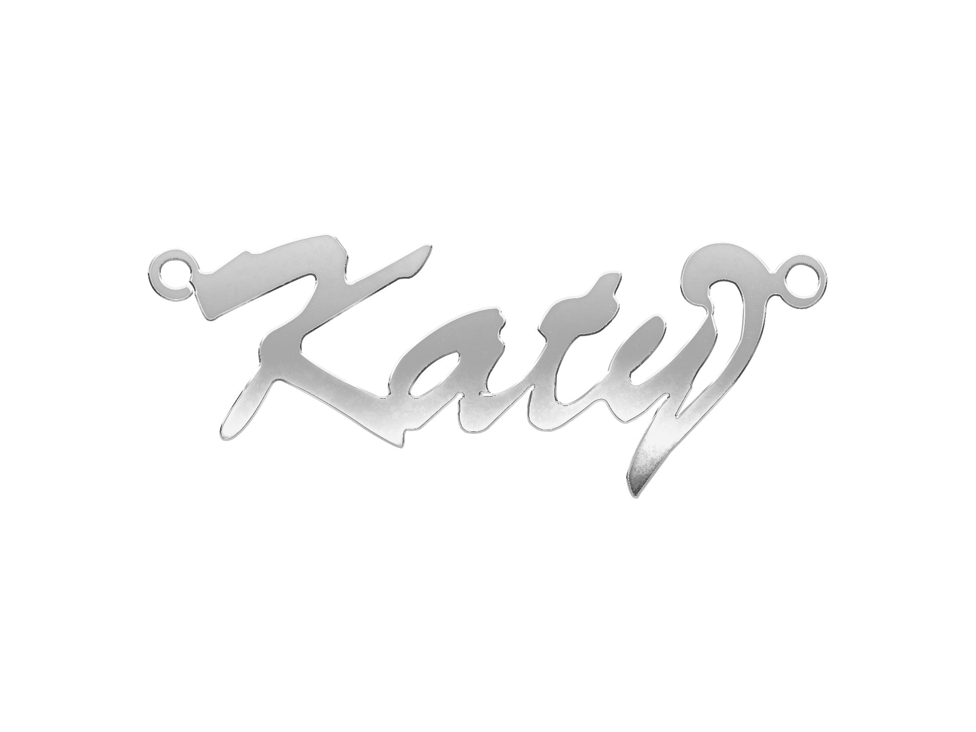 9ct Gold Script Curl Nameplate - view 2