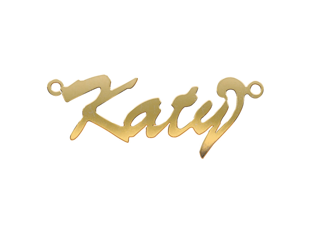 9ct Gold Script Curl Nameplate - view 3