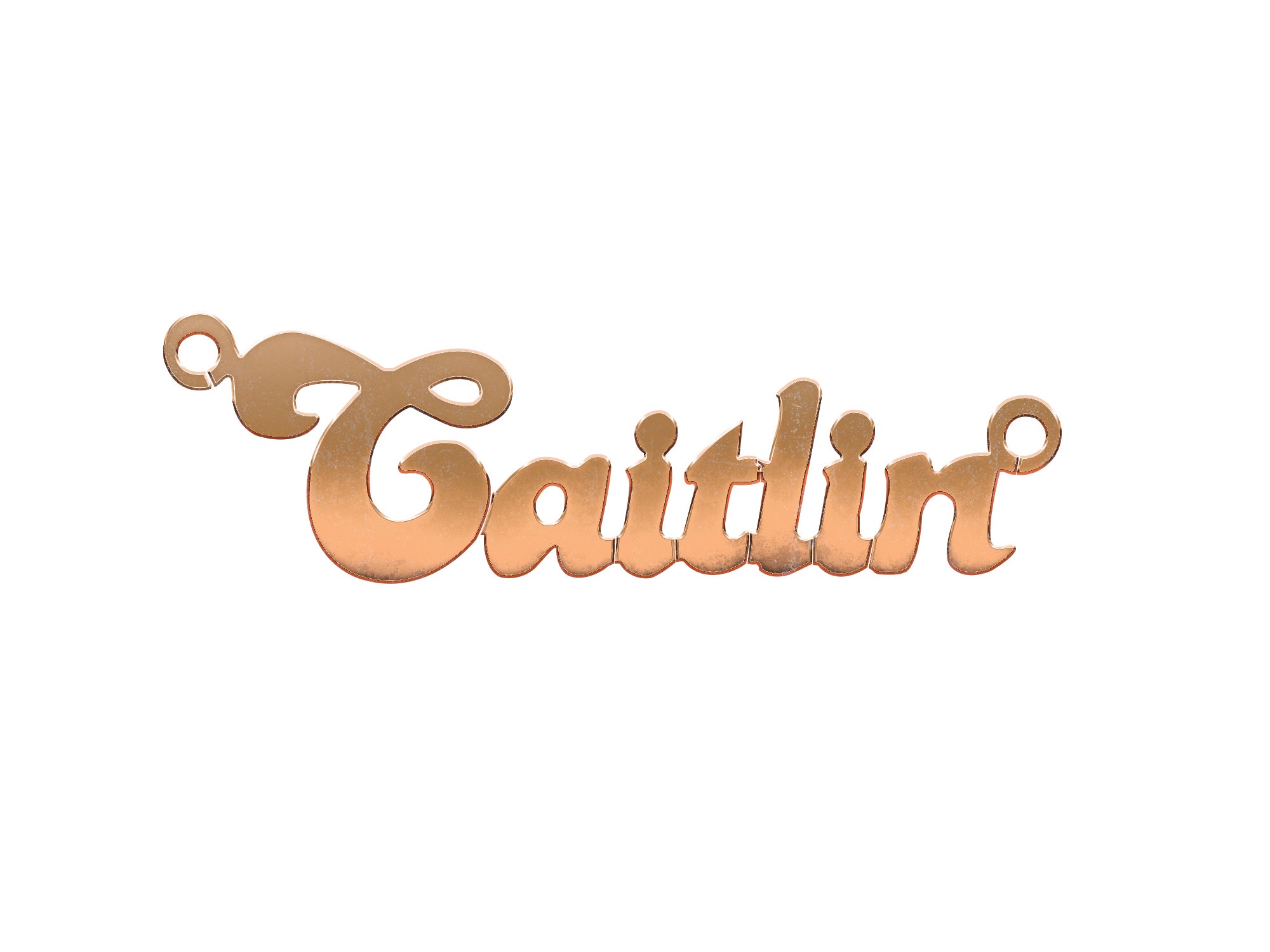 9ct Gold Small Banana Nameplate