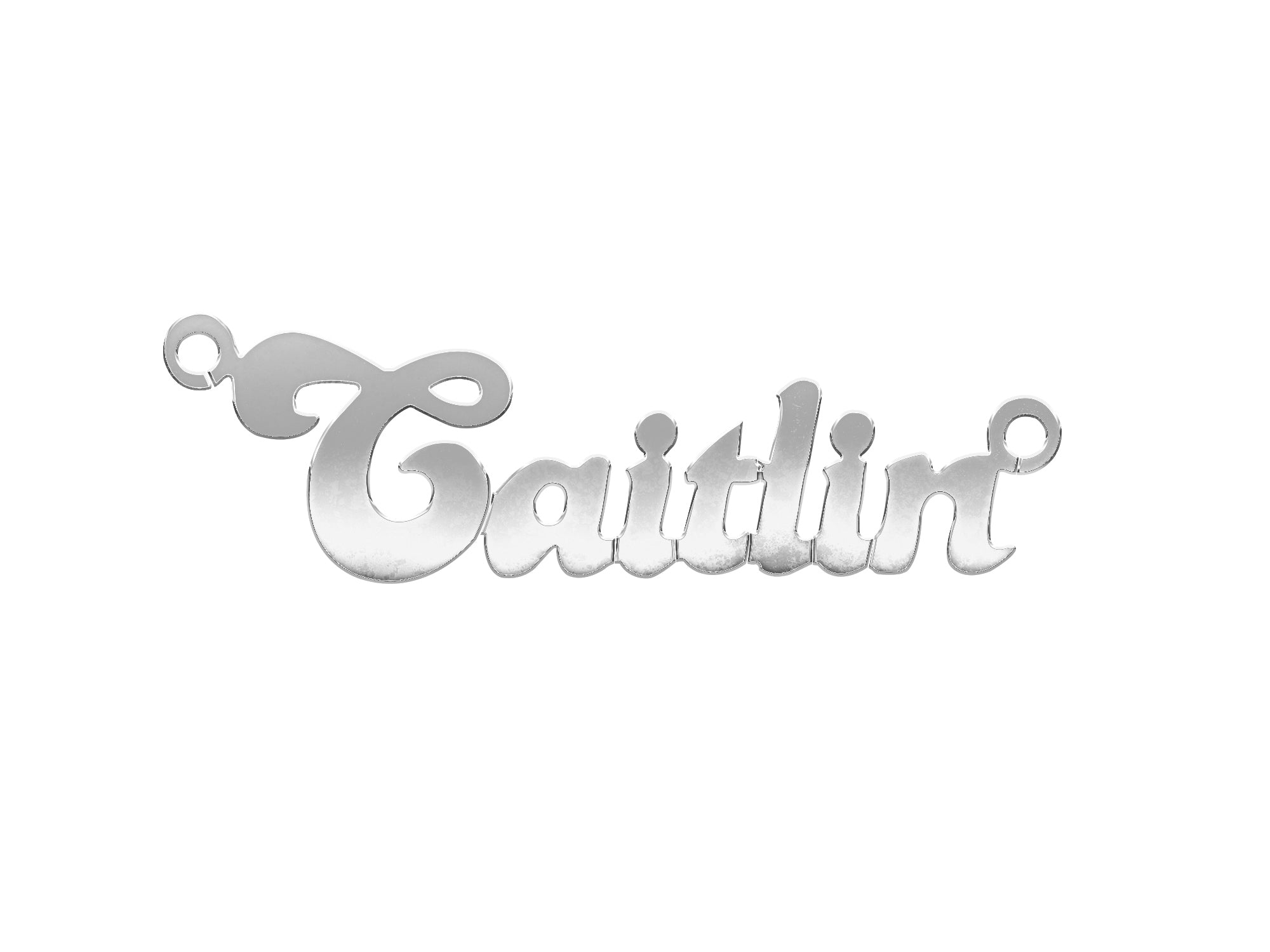 9ct Gold Small Banana Nameplate - view 2