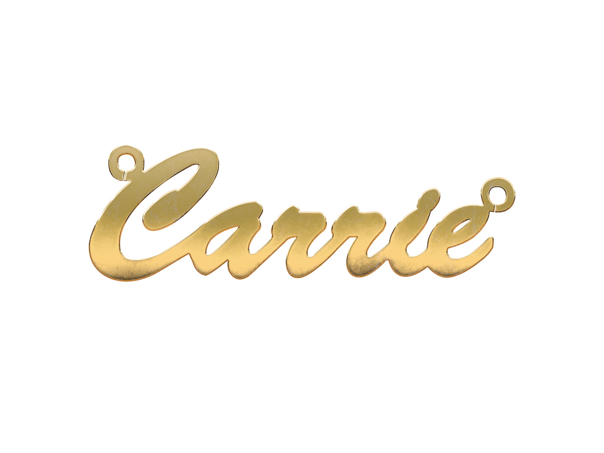 9ct Gold Medium Script Nameplate - view 3