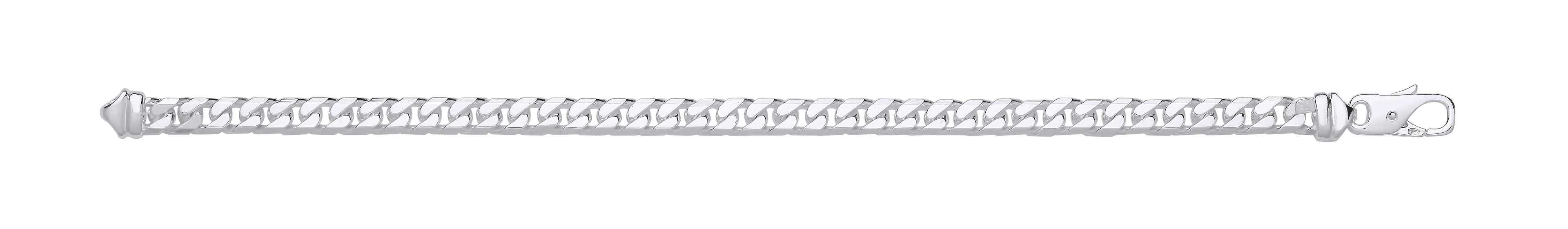 Silver 5.7mm Curb Gents 8" Bracelet