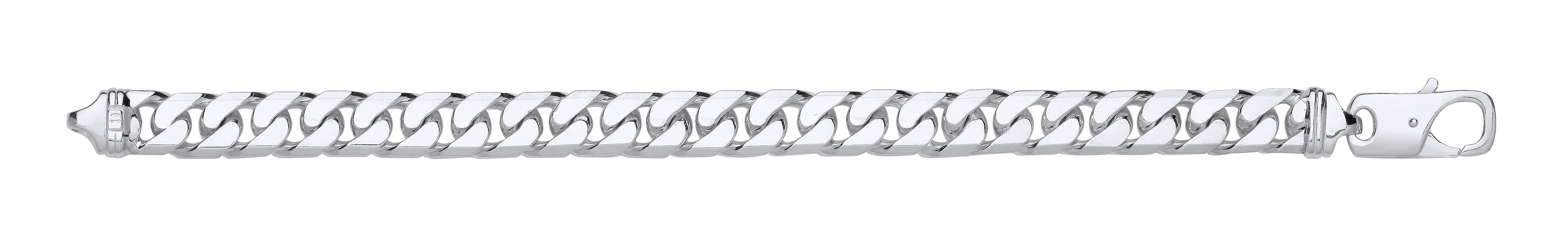 Silver 10.5mm Curb Gents 8" Bracelet
