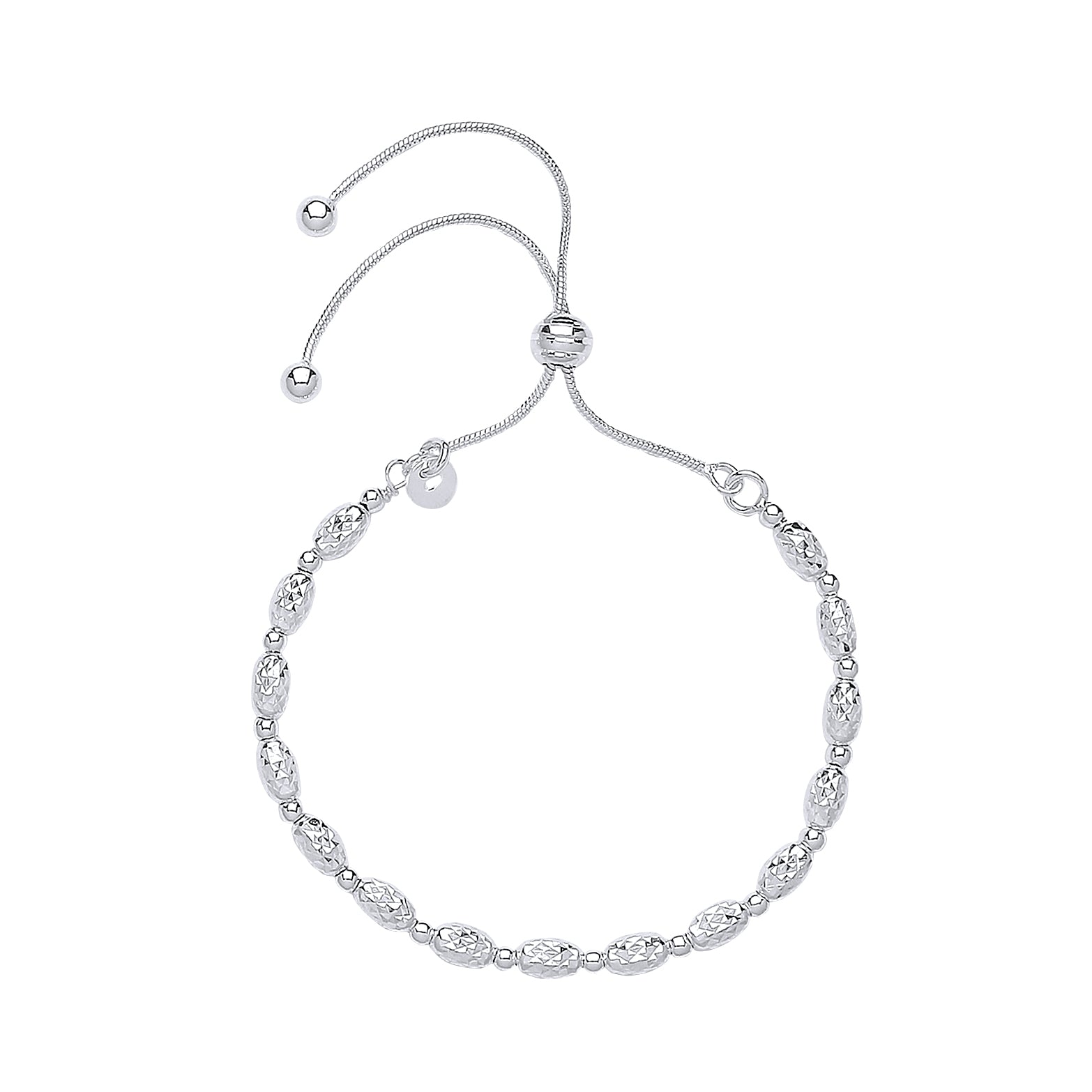 Silver Fancy Beads Friendship Bracelet