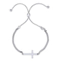 Silver Cross Friendship Bracelet