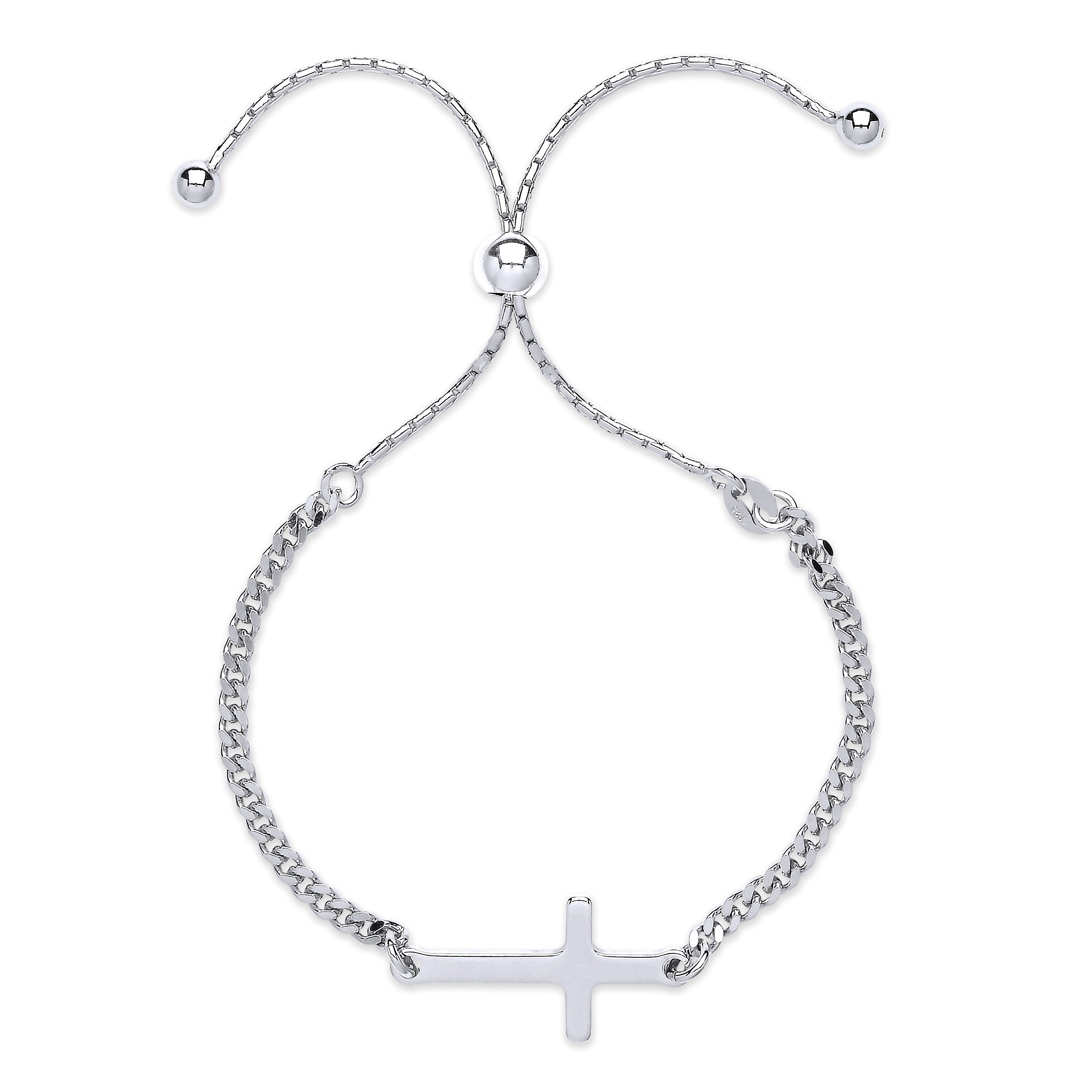 Silver Cross Friendship Bracelet