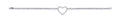 Silver Heart Cz Ladies Bracelet