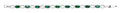 Silver Oval Cut Green & Clear CZs Tennis Bracelet