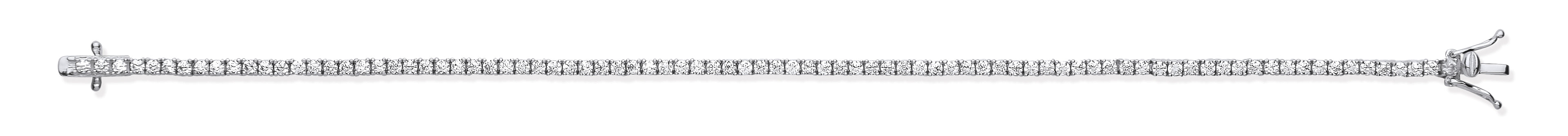 Silver High Cz Setting 2.6mm Tennis Bracelet