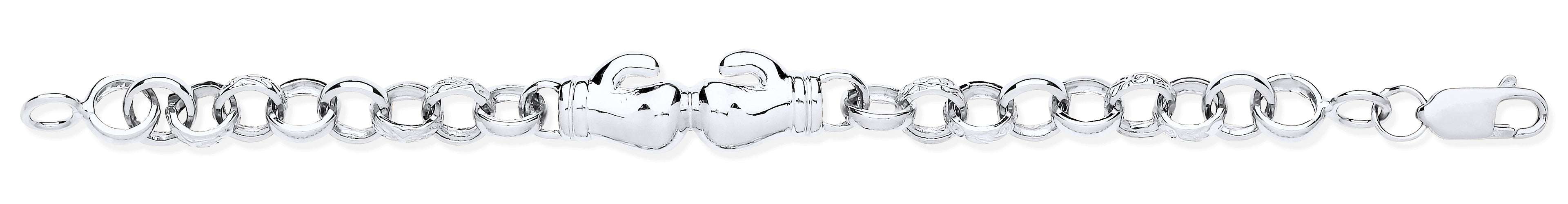Silver Baby Boxing Gloves Belcher Bracelet