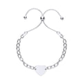 Silver Heart Friendship Bracelet