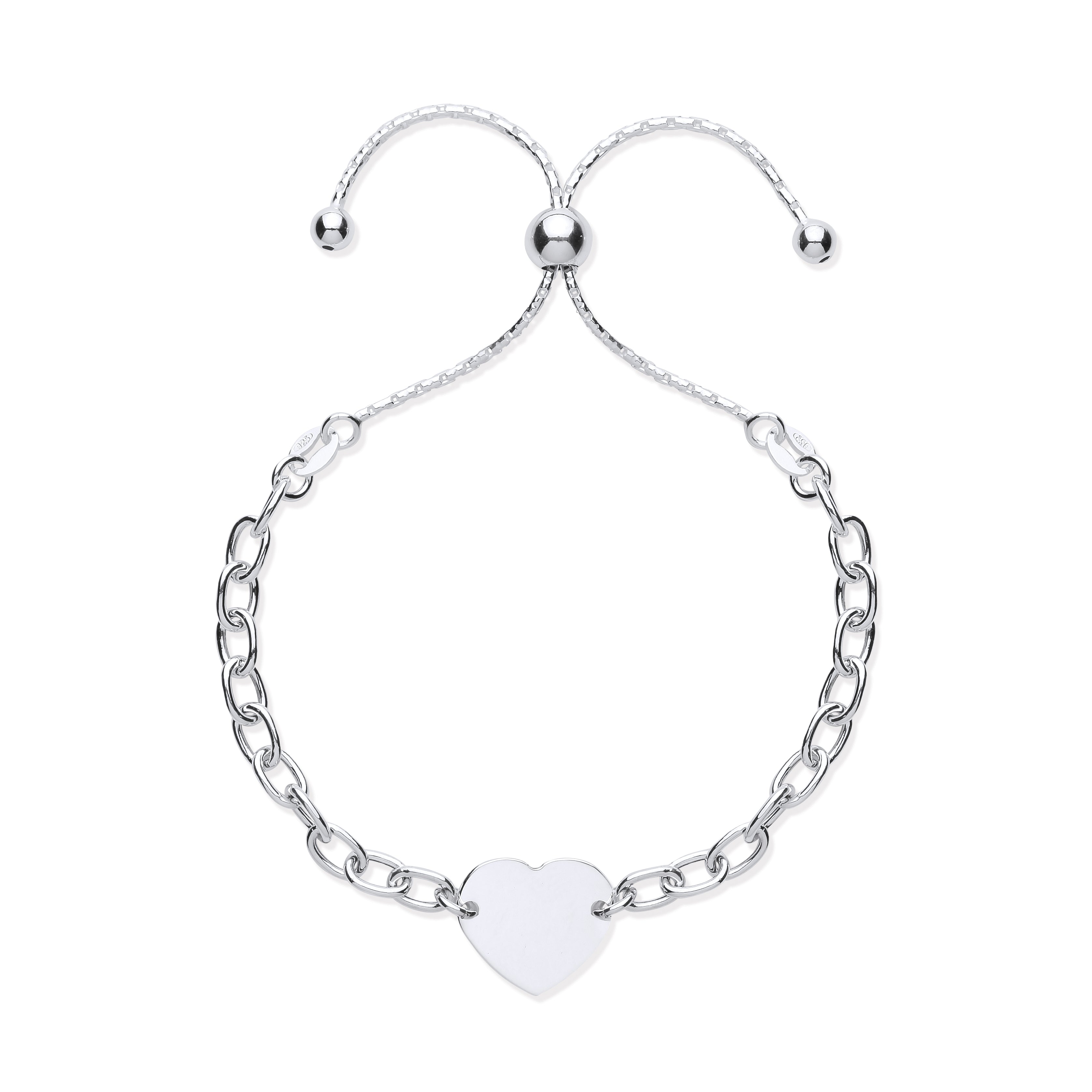 Silver Heart Friendship Bracelet