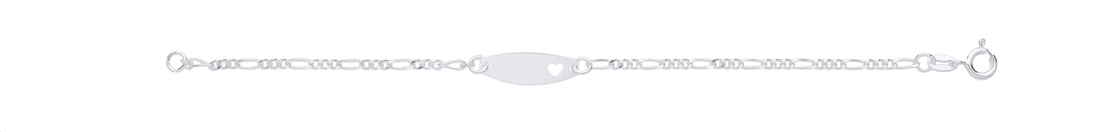 Silver Heart ID Baby/Child Bracelet