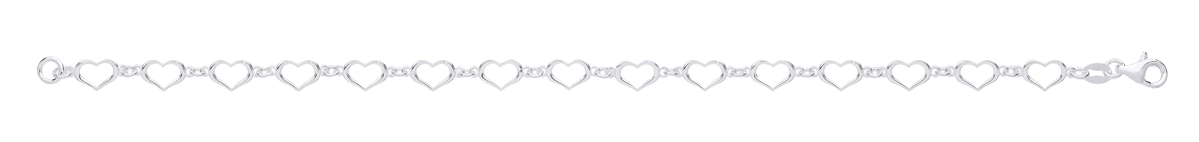 Silver Hearts Bracelet