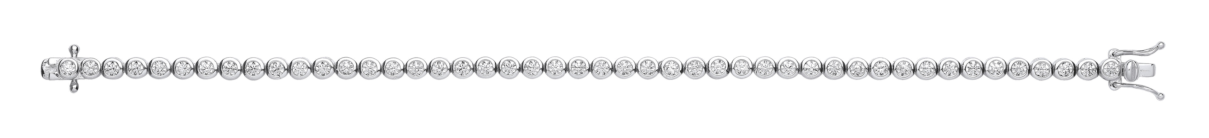 Silver Rubover CZ Tennis Bracelet