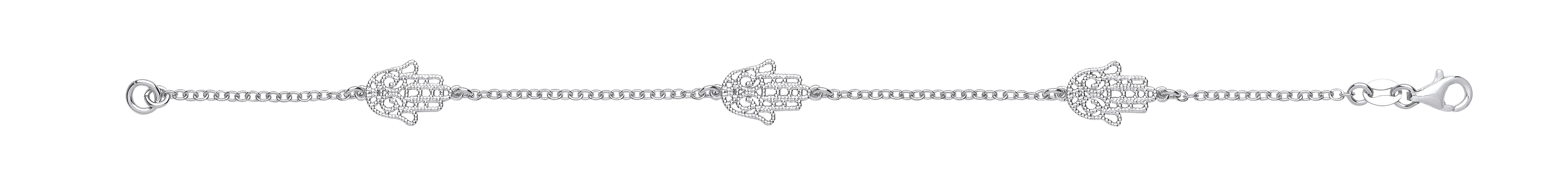 Silver Hamsa Hand Ladies Bracelet
