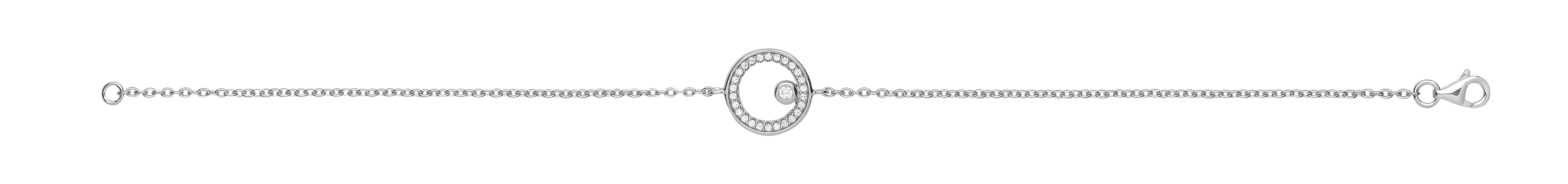 Silver Circle of Life CZ Ladies Bracelet