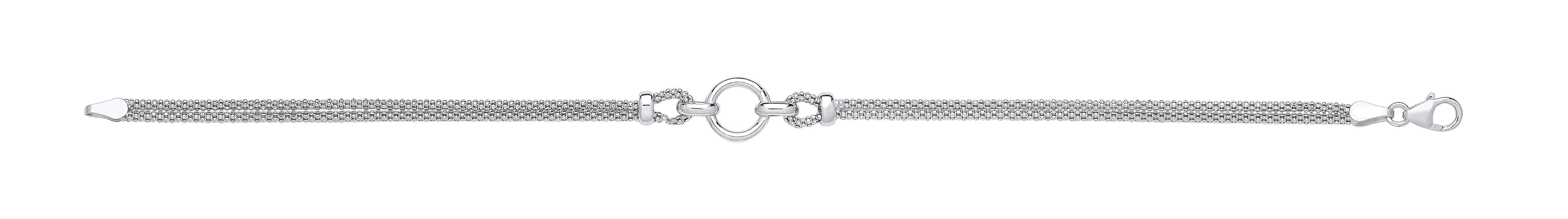 Silver Circle Ladies Bracelet
