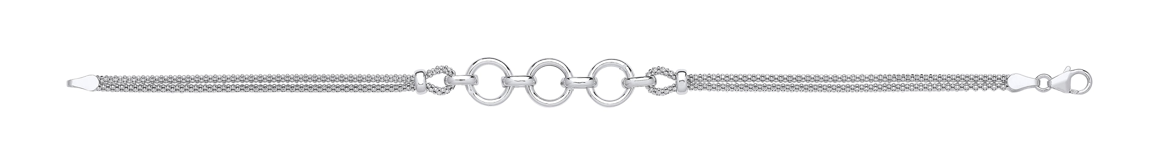 Silver Circles Ladies Bracelet