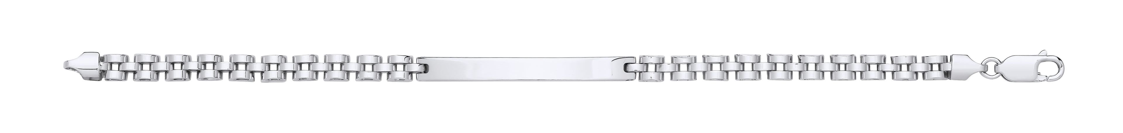 Silver 5mm Fancy Link ID Bracelet