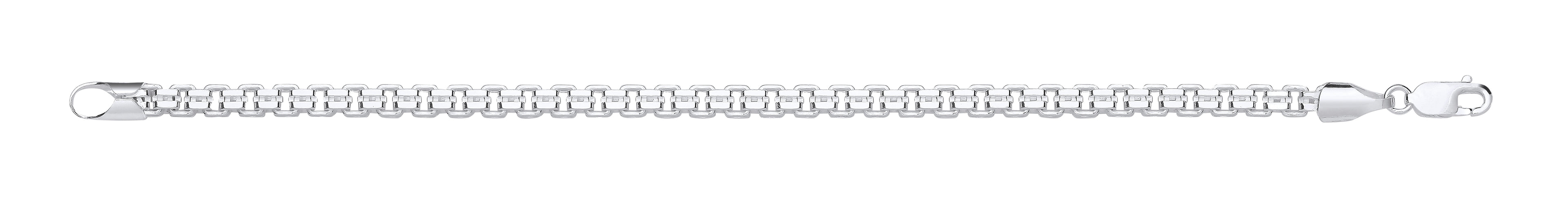 Silver 4.9mm Cage Gents Bracelet