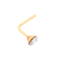 Y/G White Cz Nose 3mm Stud
