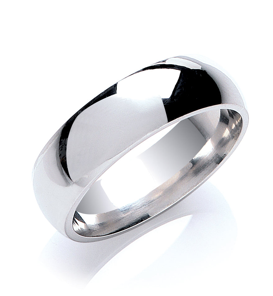 7mm Court Shape Wedding Band - view 2