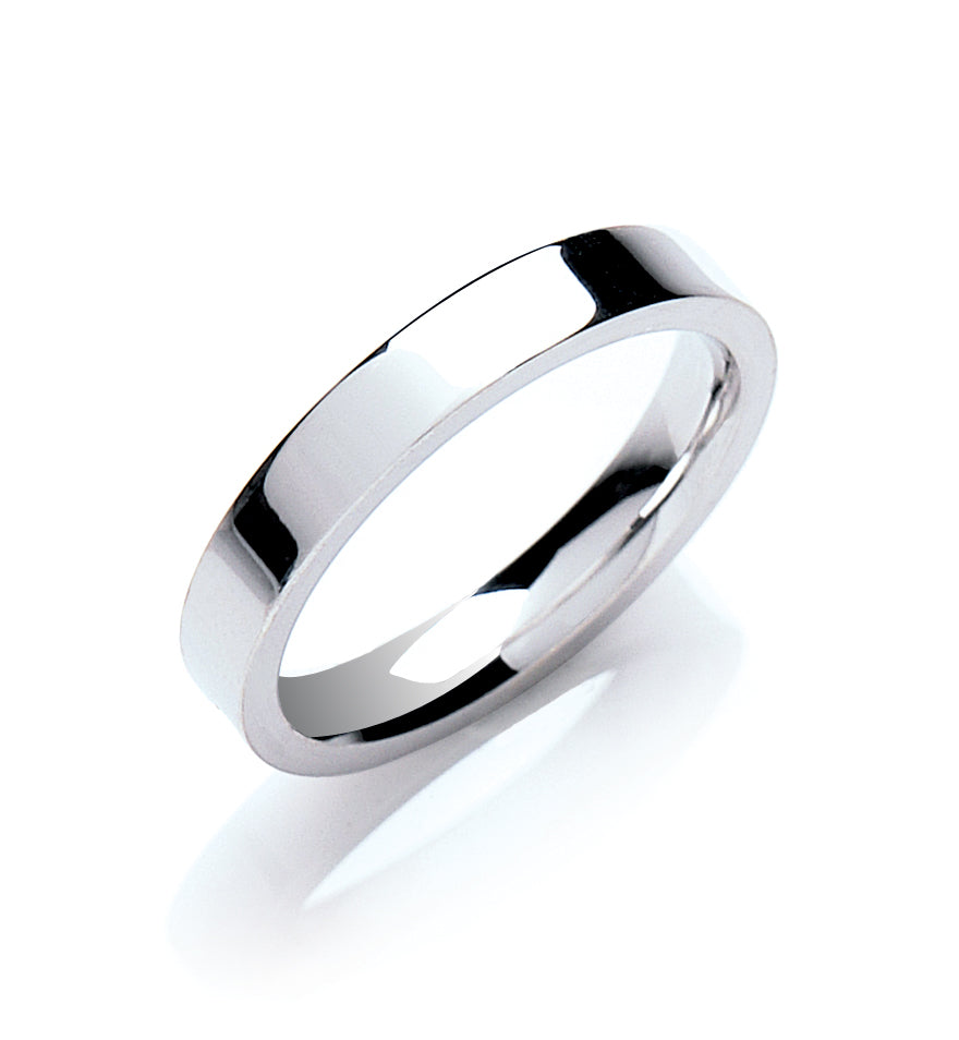 3mm Flat Court Shape Wedding Band - view 2