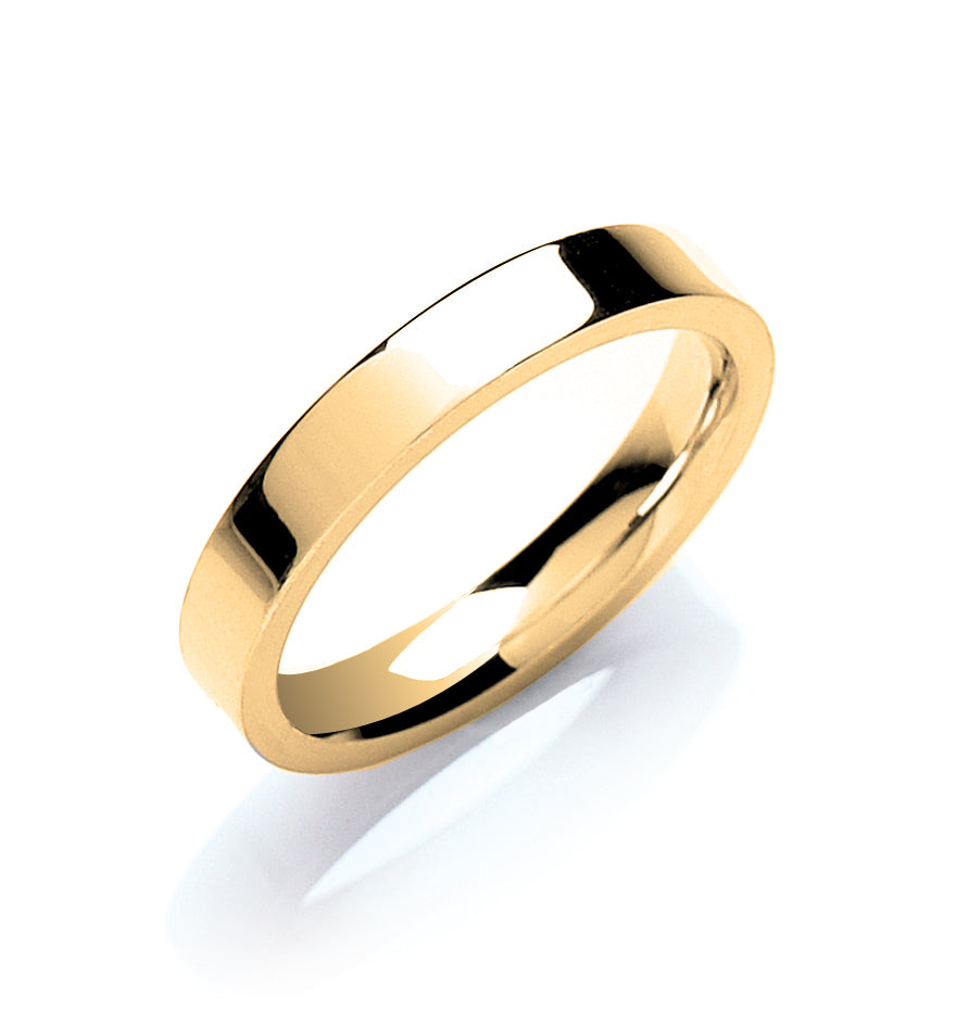 3mm Flat Court Shape Wedding Band - view 3