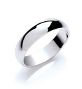 5mm Plain D-Shape Wedding Band