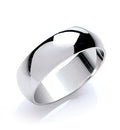 7mm Plain D-Shape Wedding Band