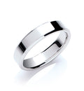 5mm Flat Court Bevelled Edge Wedding Band